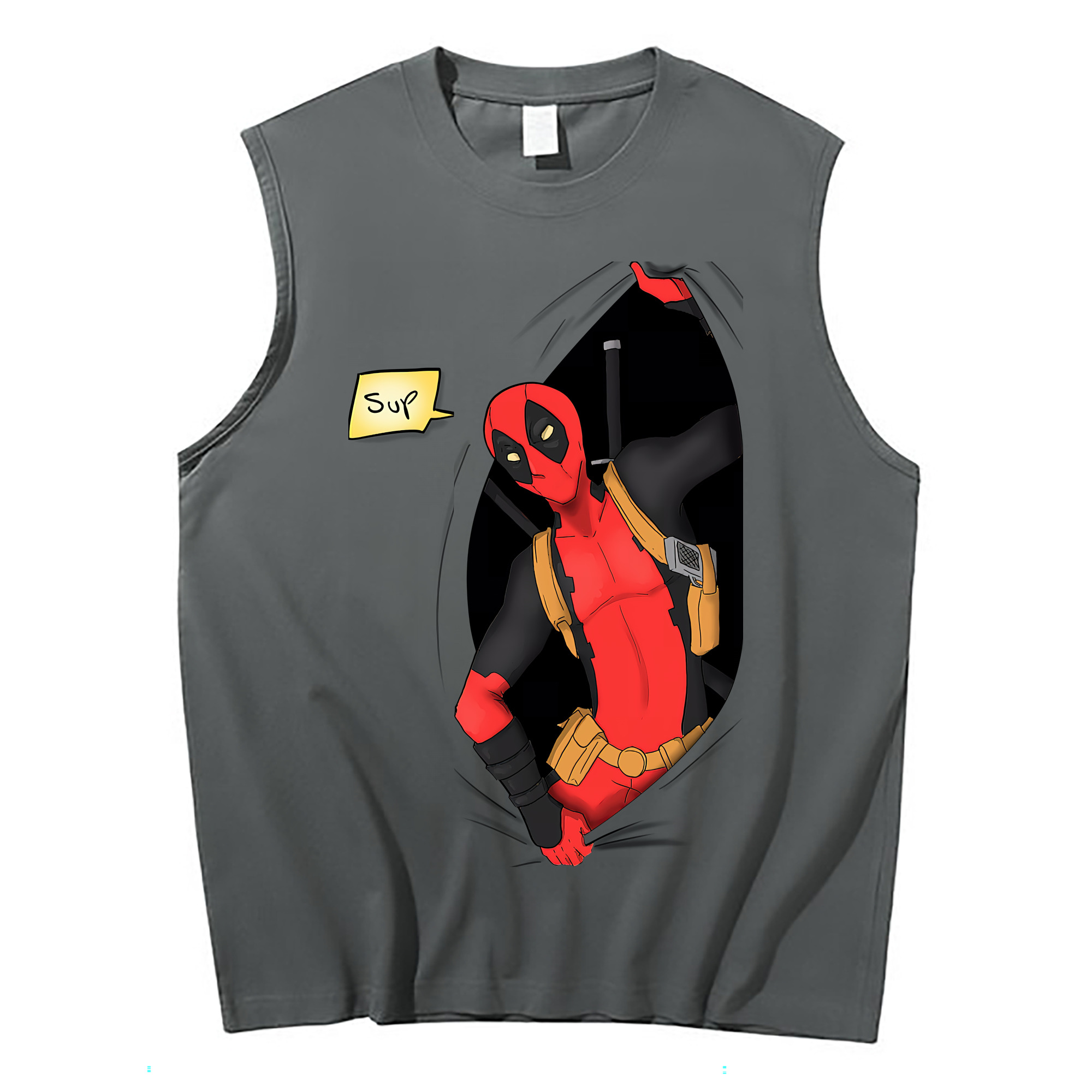 （画像用） Deadpool デッドプール コットン100％タンクトップ（フロントプリント）